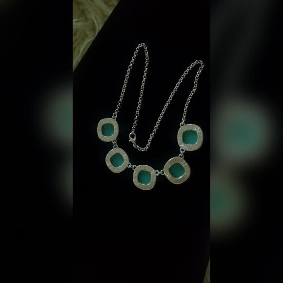 💃 Turquoise Pendant Western Chain Necklace. 🌴 - Picture 5 of 5